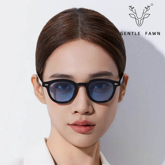 Best Sunglasses for Small Faces | Fashionable Rice Nail Polarized Sunglasses with Retro Round Frame