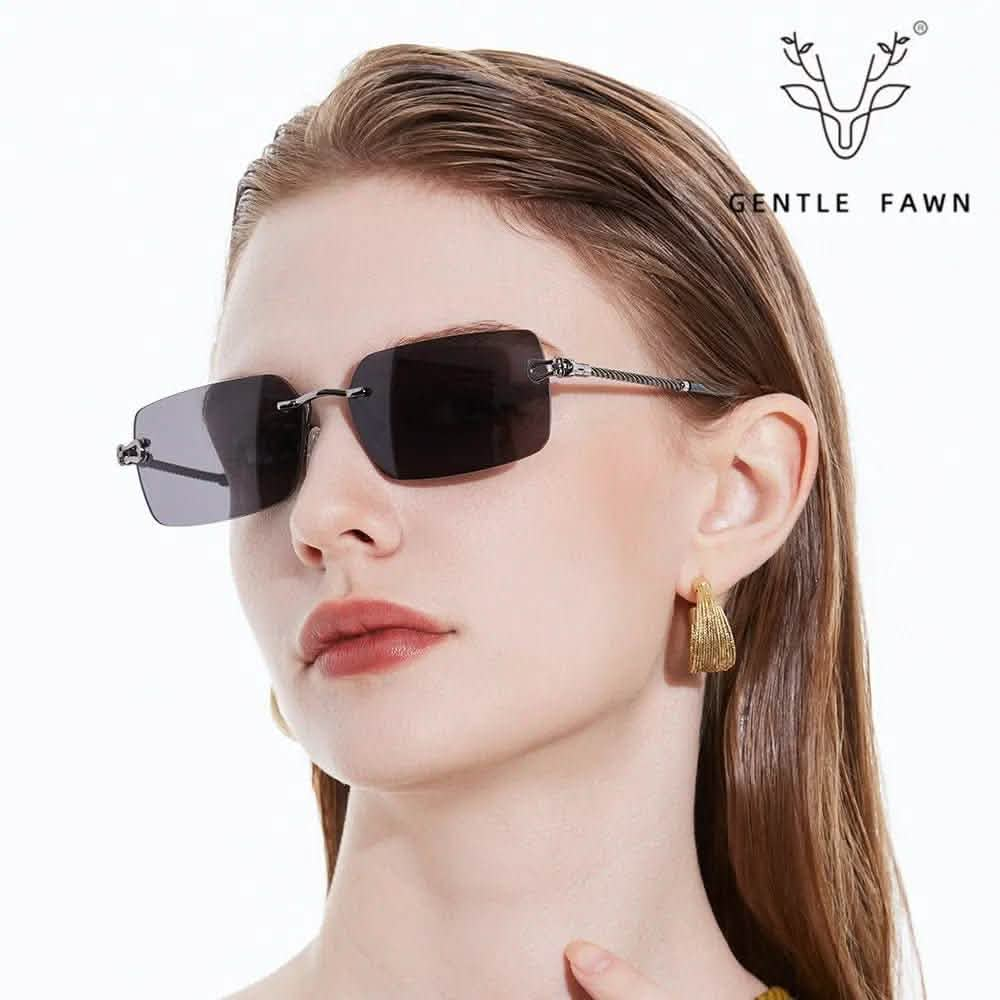 Small Sunglasses for Women | Fashion Metal Frame Sunshade Glasses | Trendy Men's Sunglasses