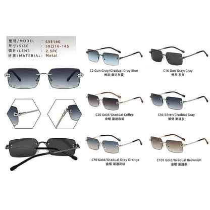 Small Sunglasses for Women | Fashion Metal Frame Sunshade Glasses | Trendy Men's Sunglasses