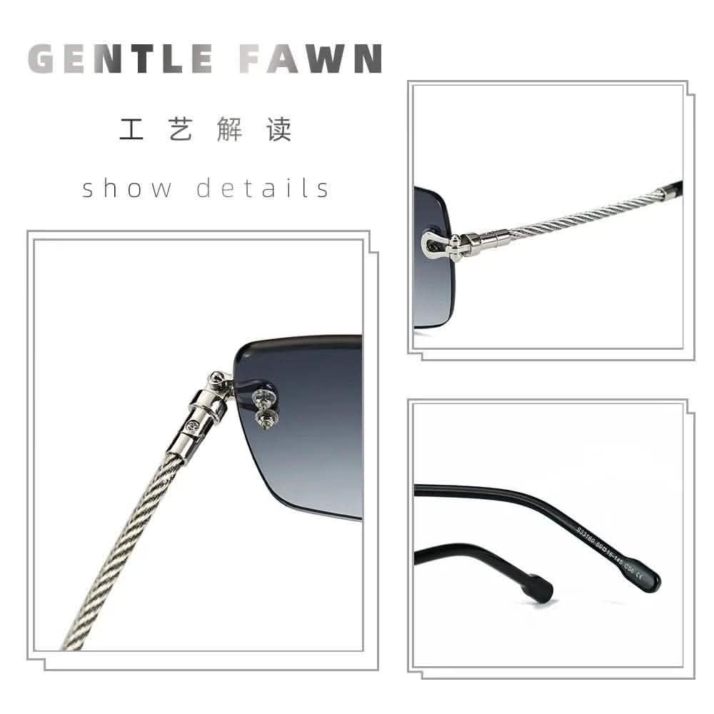 Small Sunglasses for Women | Fashion Metal Frame Sunshade Glasses | Trendy Men's Sunglasses