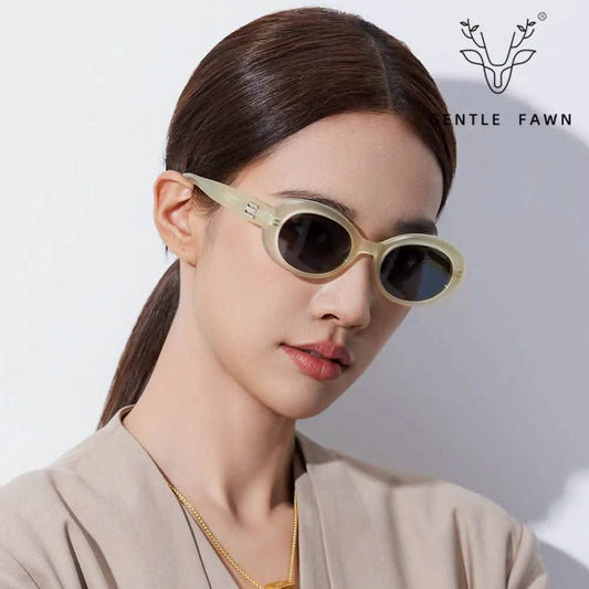 Oval Head Sunglasses | Women's Prescription Polarized Sunglasses | Small Frame UV-Proof Glasses