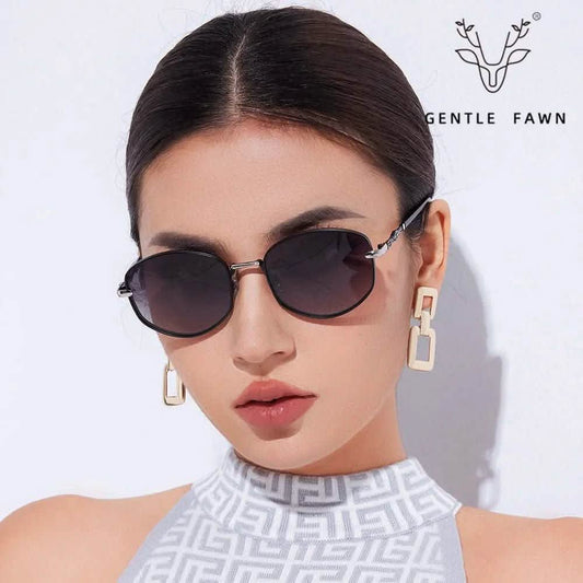 Unique Different Sunglasses for Women | Fashionable Round Small Frame Sunshade Glasses | Personalized UV Protection Glasses