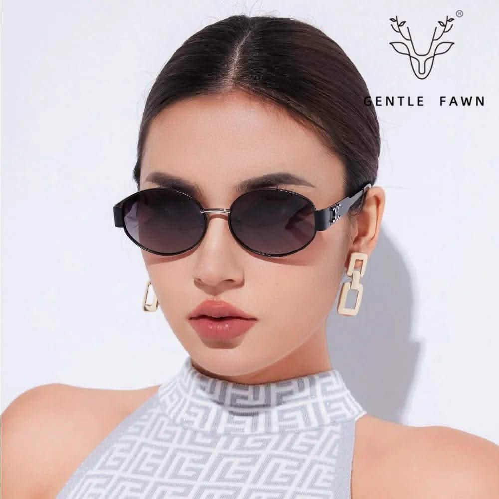 Sunglasses for Oval Face Female | New Metal Polarized Sunglasses | Trendy Women's Sunshades | Travel-Ready Sunscreen Glasses